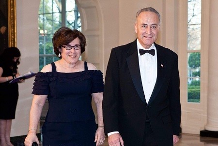 A photo of Chuck Schumer and his wife.